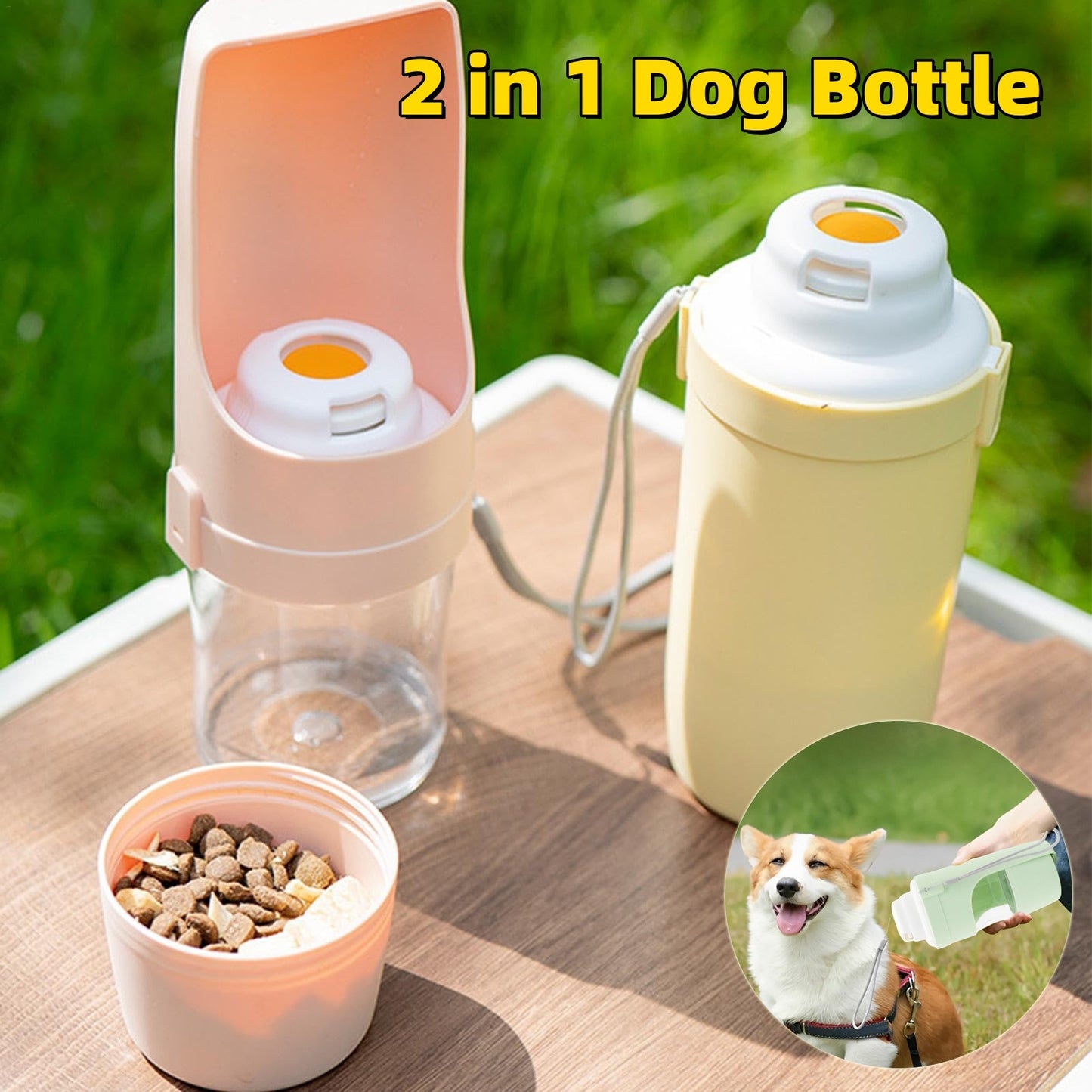 2 In 1 Travel Dog Water Bottle Pet By Pupets