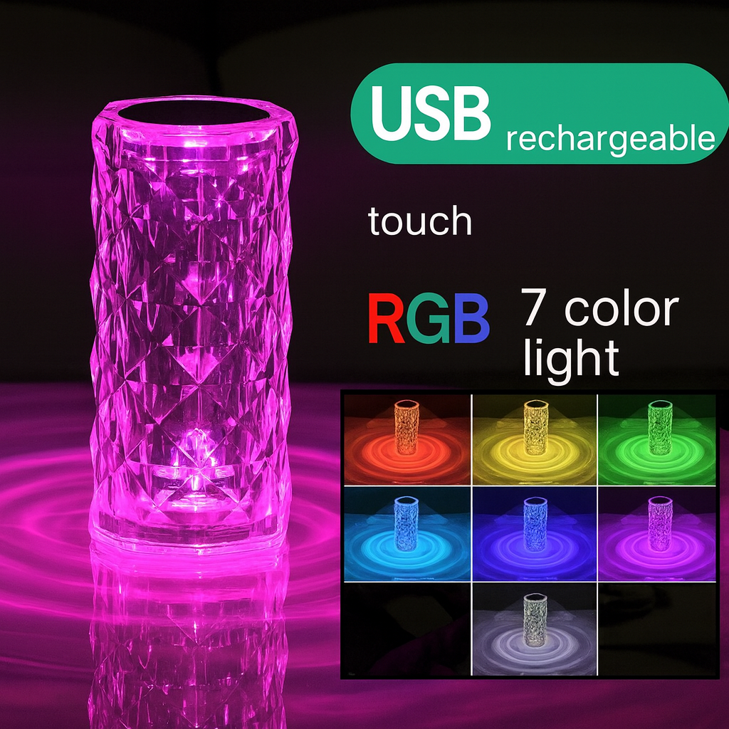 Crystal Rose Lamp By Pupets